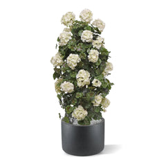 Artificial Geranium column plant 120cm UV creamy-white