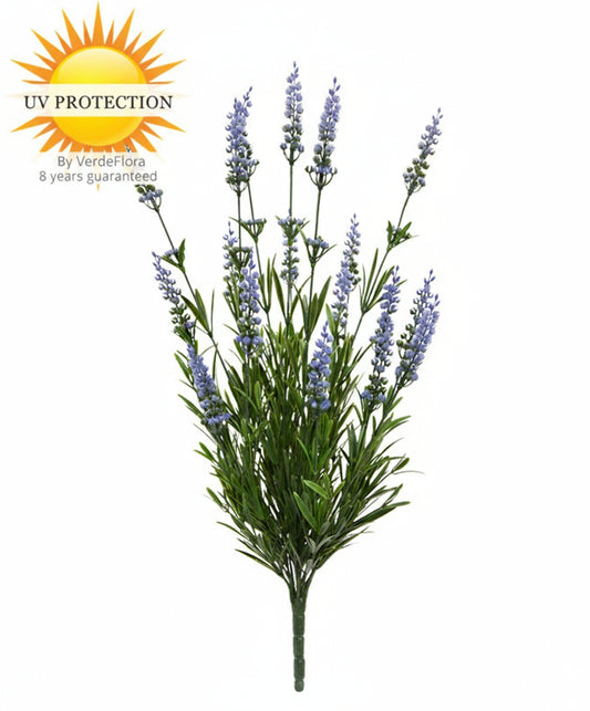 Faux Blue Lavender bush for outdoor 50 cm