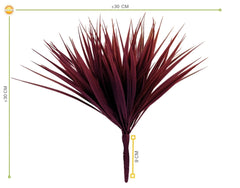 Red artificial grass plant UV 30cm