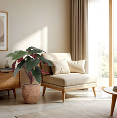 Philodendron kunstplant Deluxe 80cm Burgundy