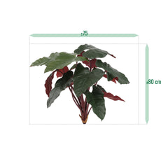 Philodendron kunstplant Deluxe 80cm Burgundy