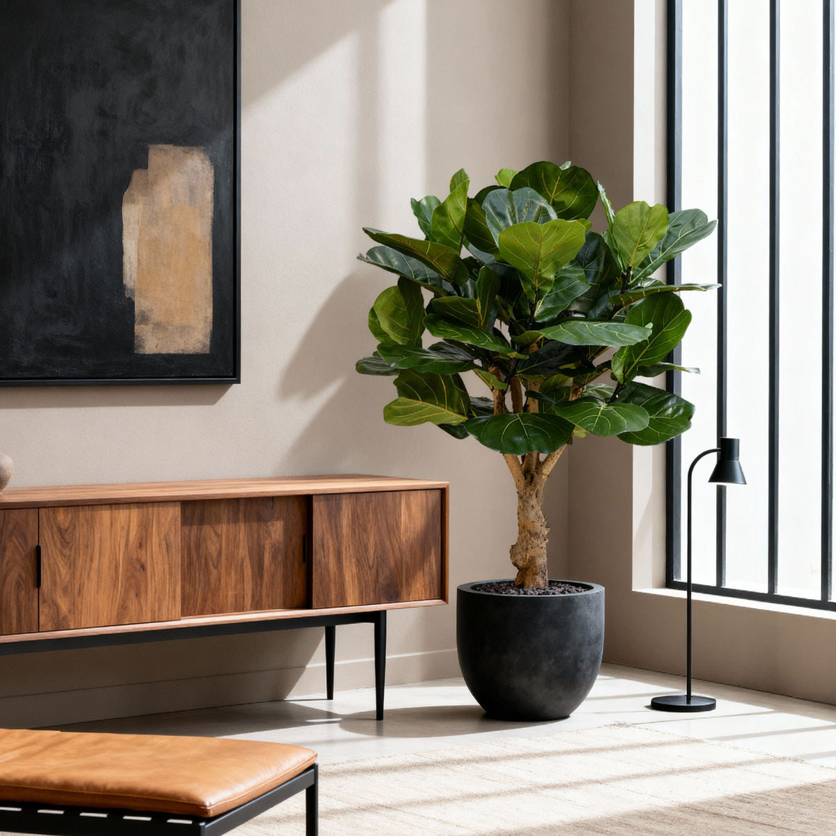 Lyrata deluxe kunstplant op stam 125cm