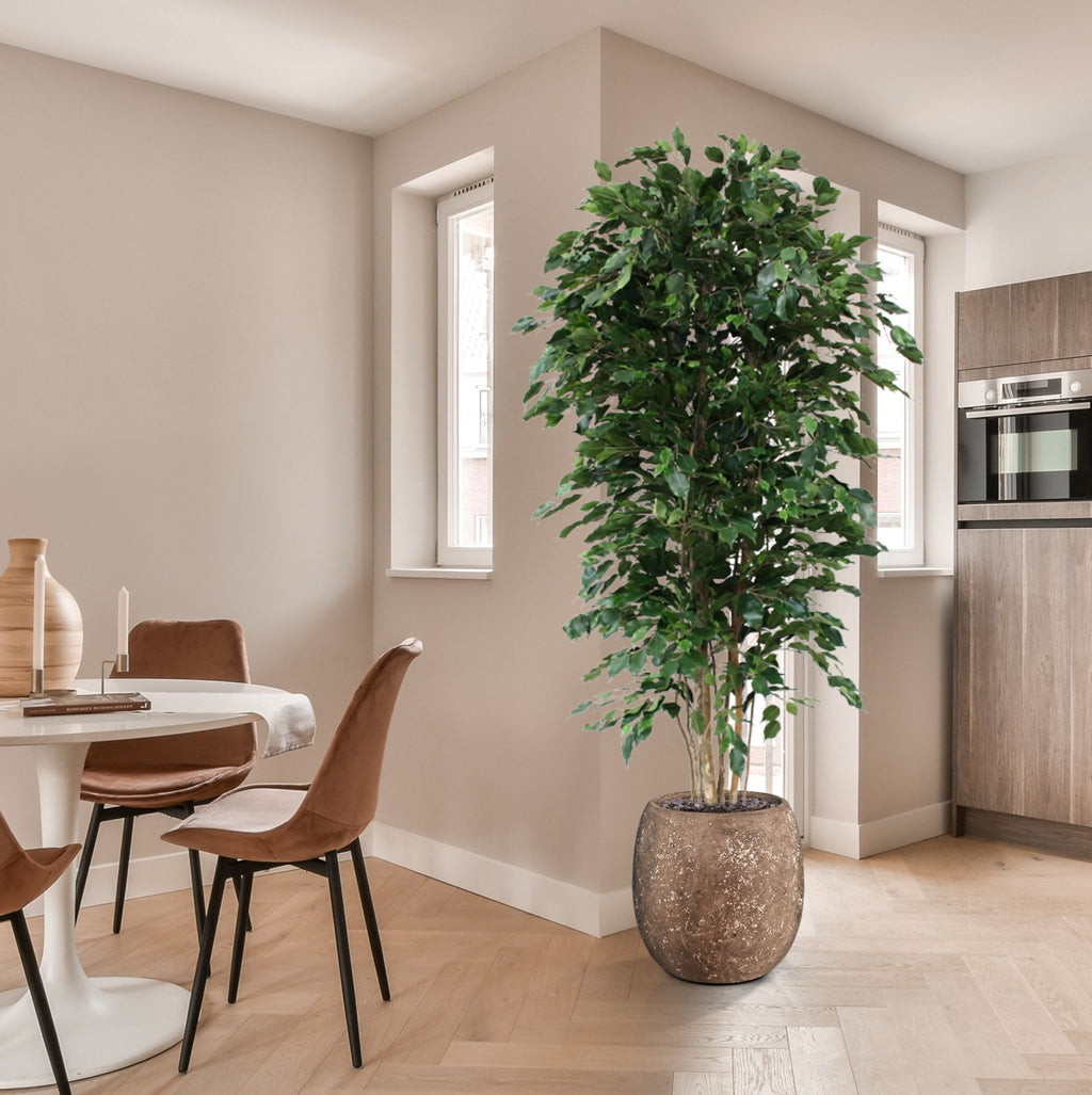 Ficus Exotica deluxe kunstboom 210cm - groen