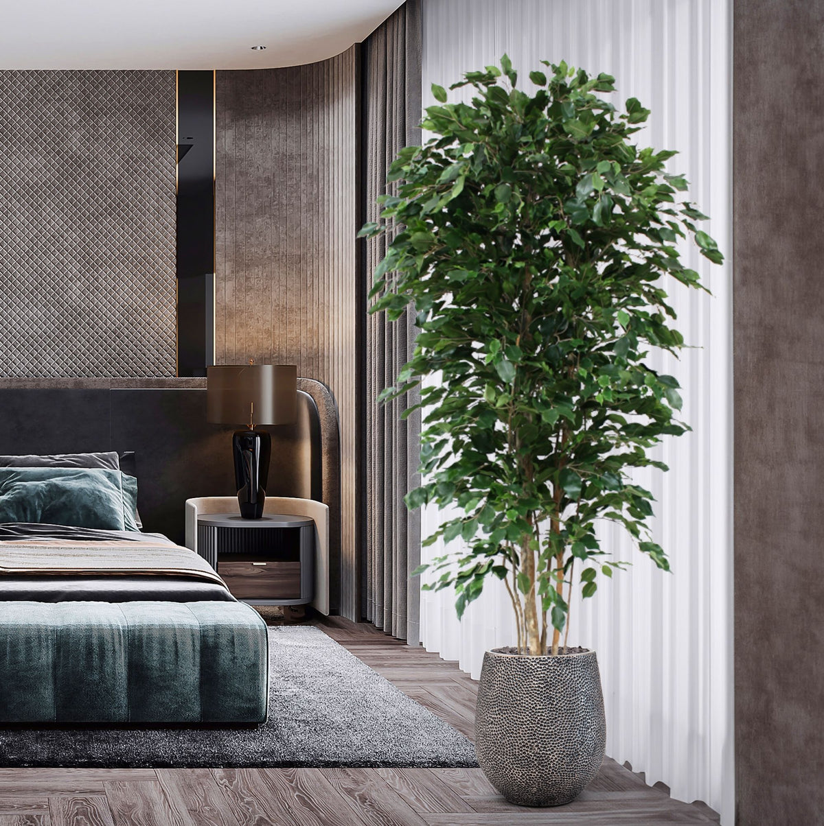 Ficus Exotica deluxe kunstboom 210cm - groen