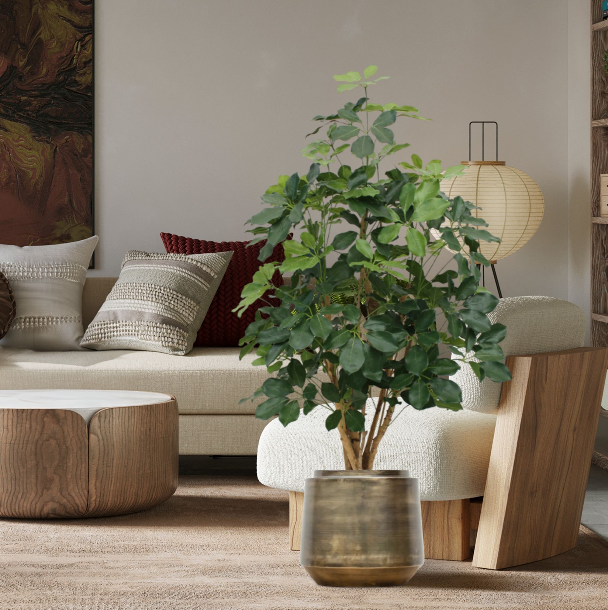Schefflera Exotica kunstplant 120cm