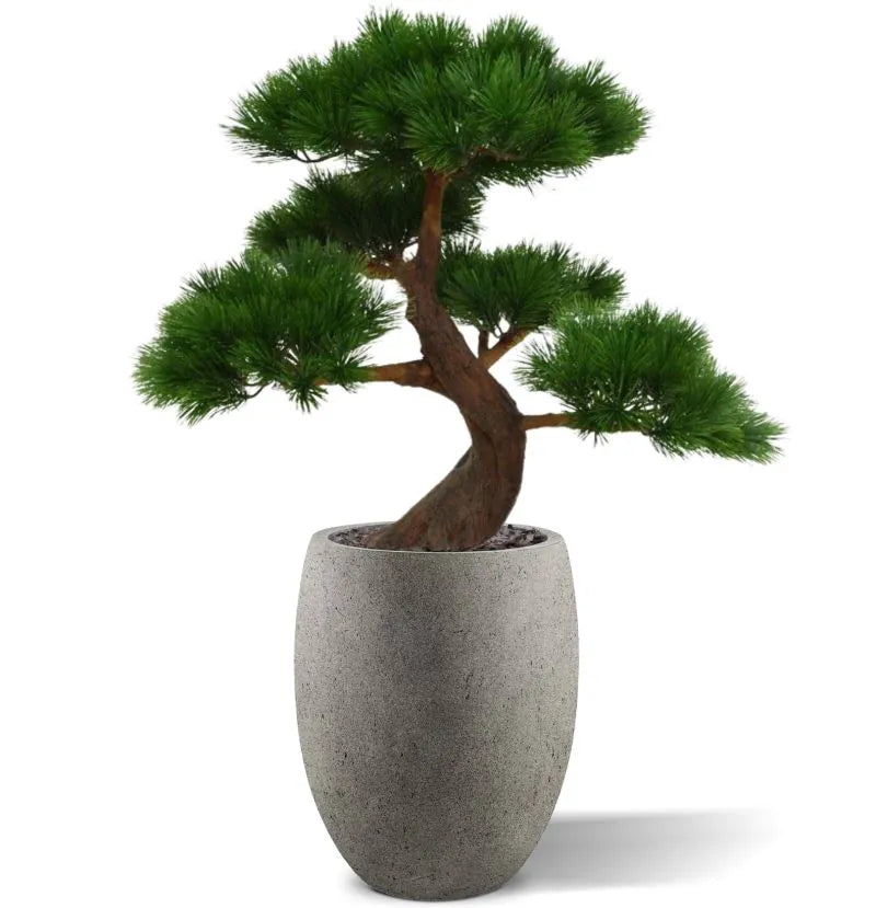 Kunstzinnige buitenbonsai van dennenboom, 80 cm hoog, met 5 UV-beschermde niveaus.