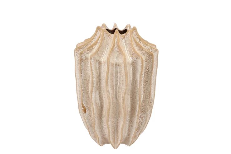 Juna Vaas Long Structure Paars / Zand 22x22x30cm