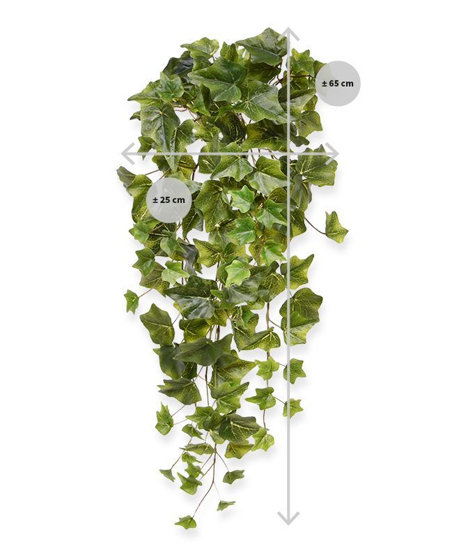 Hedera kunst hangplant 65cm - groen