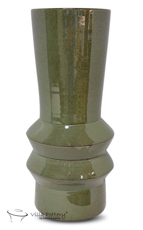 Sweden Vaas Mokka / Créme / Groen 18x45cm