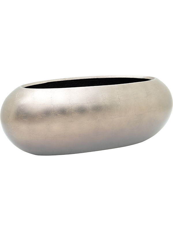 Baq Metallic Silver leaf Boat Matt Coffee /  Honey / Copper / Light Champagne 56x23x20cm