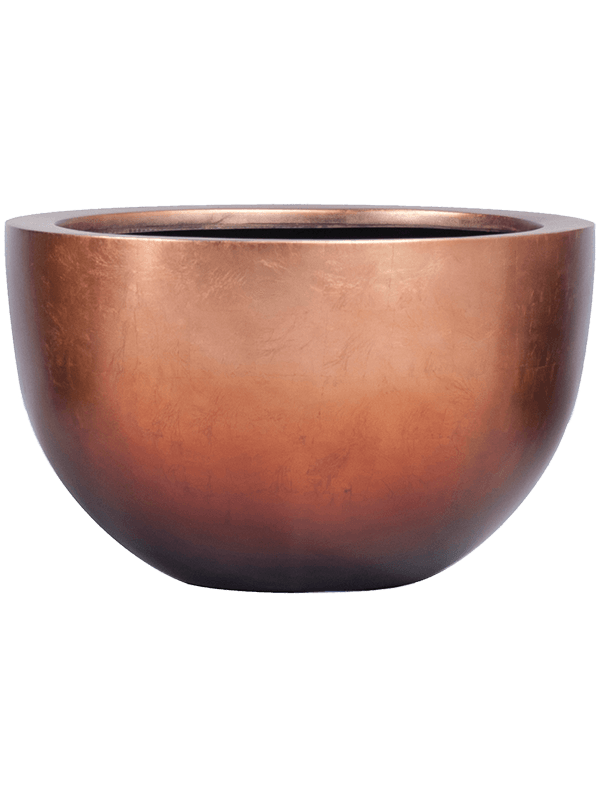 Baq Metallic Silver leaf Bowl Matt Copper / Honey / Coffee / Silver 45x27cm