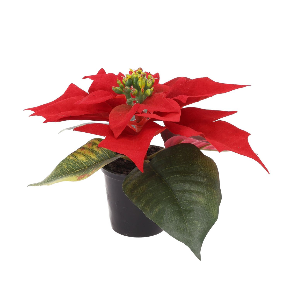 Mini kerstster Poinsettia kunstplant 10cm