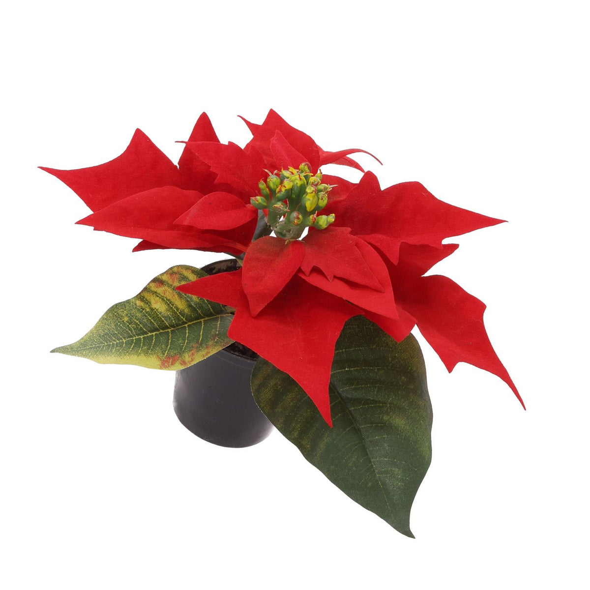 Mini kerstster Poinsettia kunstplant 10cm