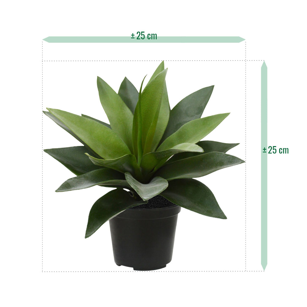 Agave kunstplant 25cm in 10cm pot