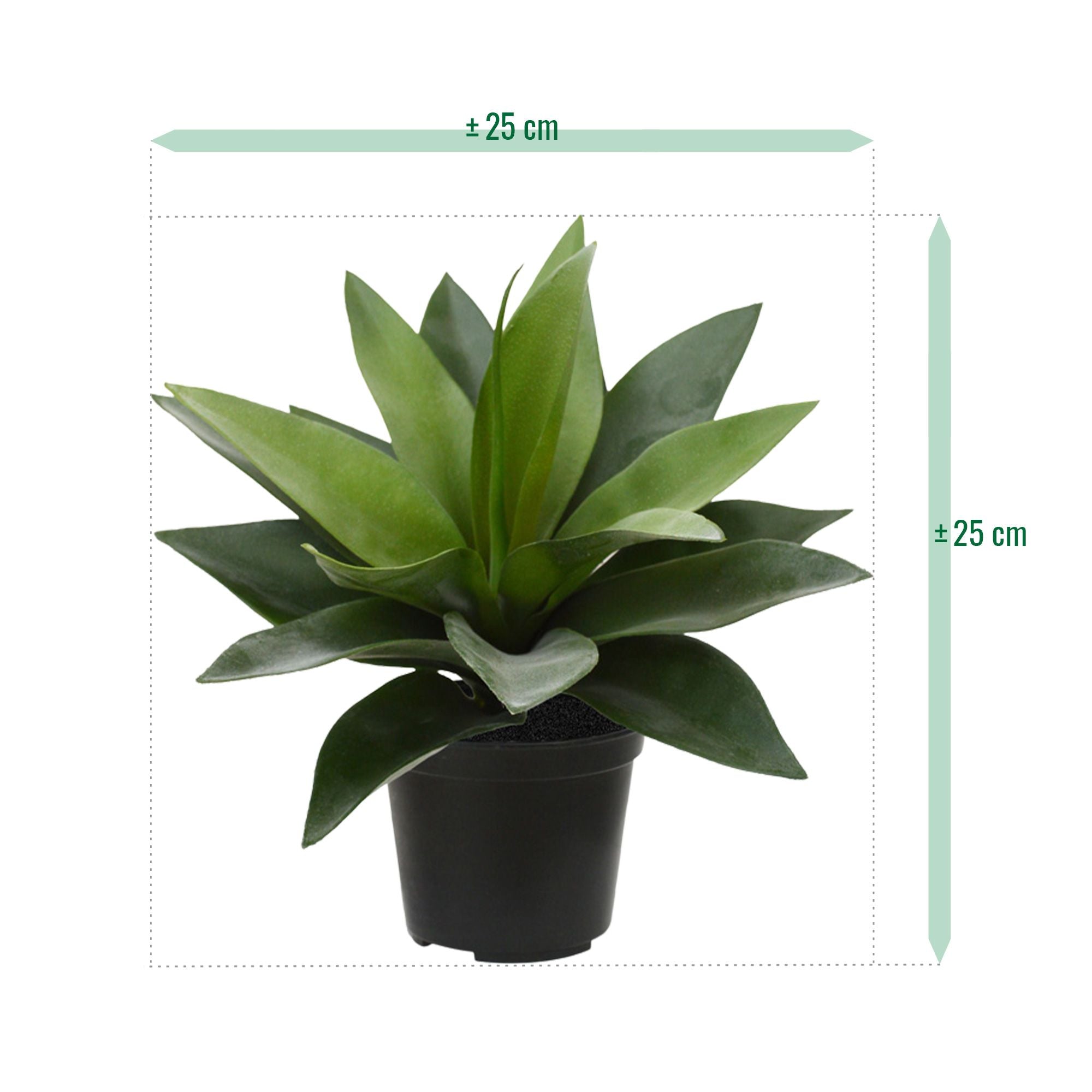 Agave kunstplant 25cm in 10cm pot
