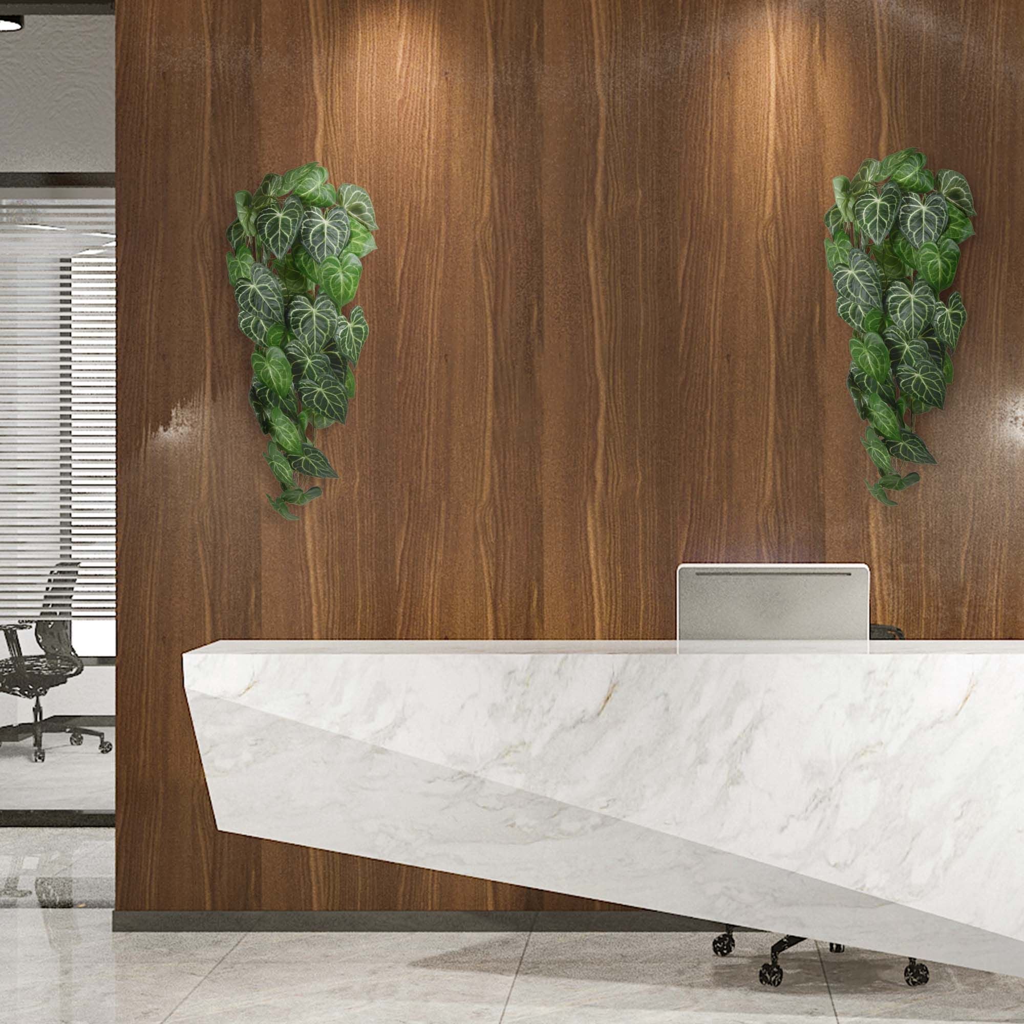 Anthurium Clarinervium kunst hangplant 80cm