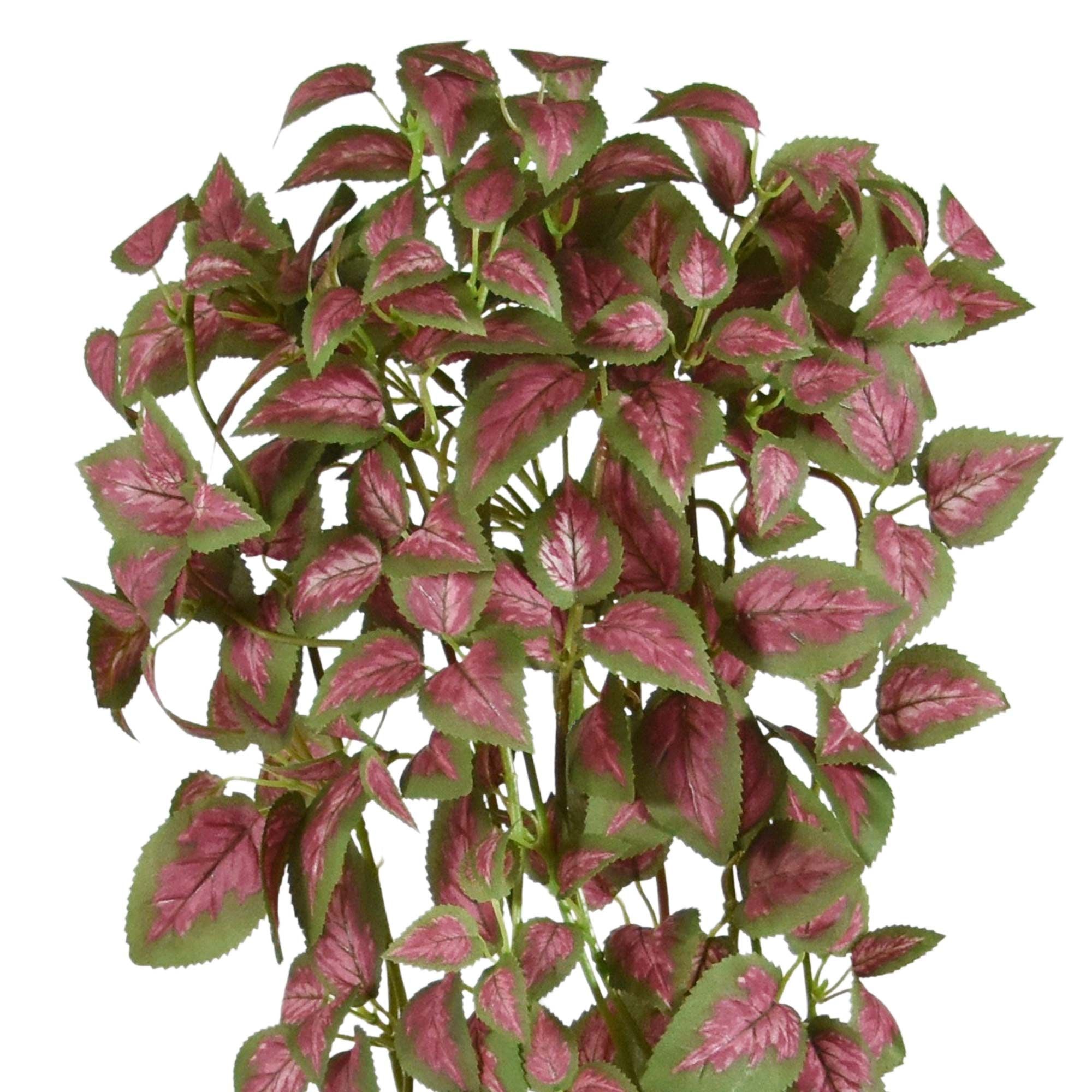 Coleus kunst hangplant 90cm - rose/groen