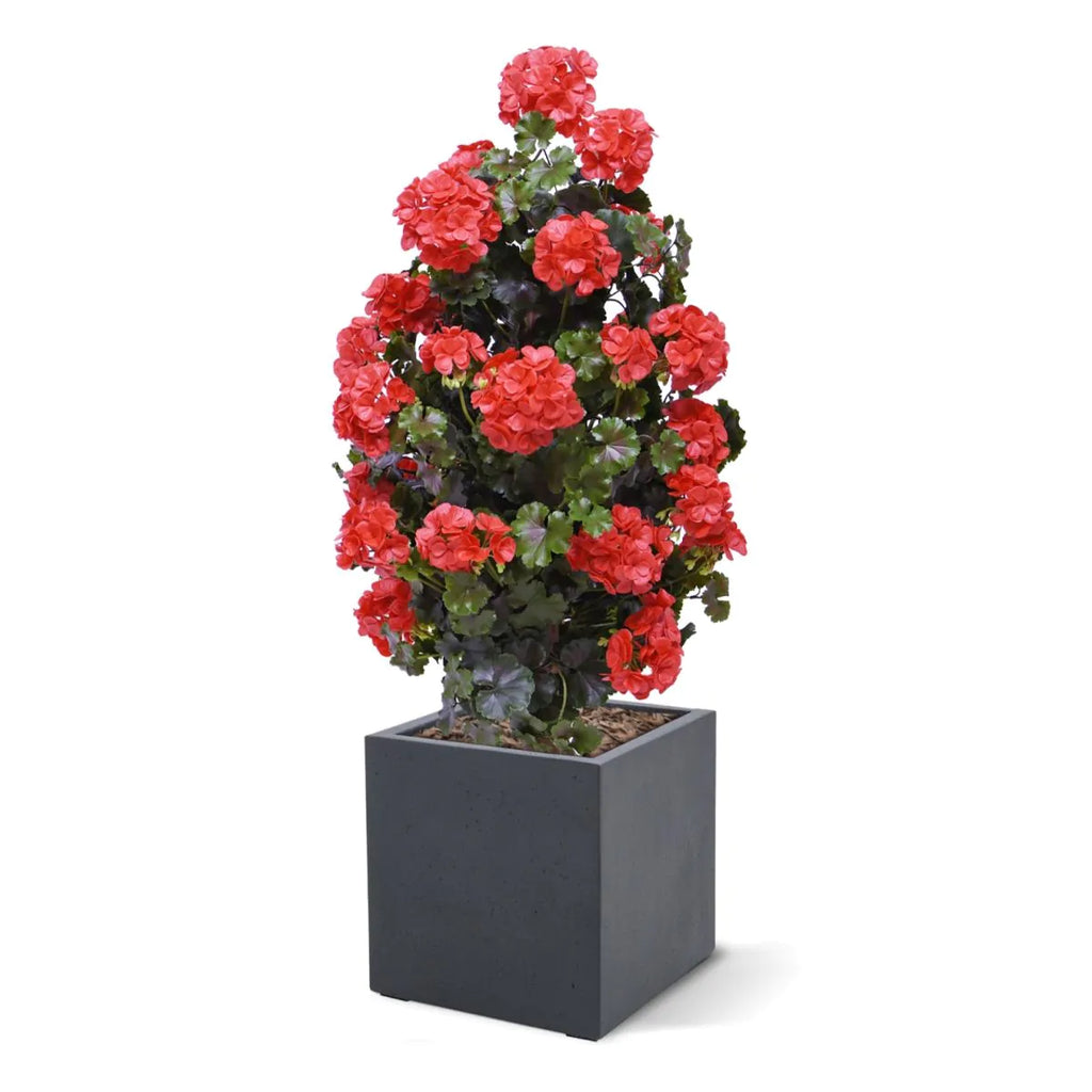 Geraniumpiramide rood UV kunstplant 110cm