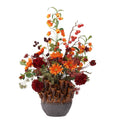 Kunst herfstboeket Bente Tunis 75cm inclusief vaas