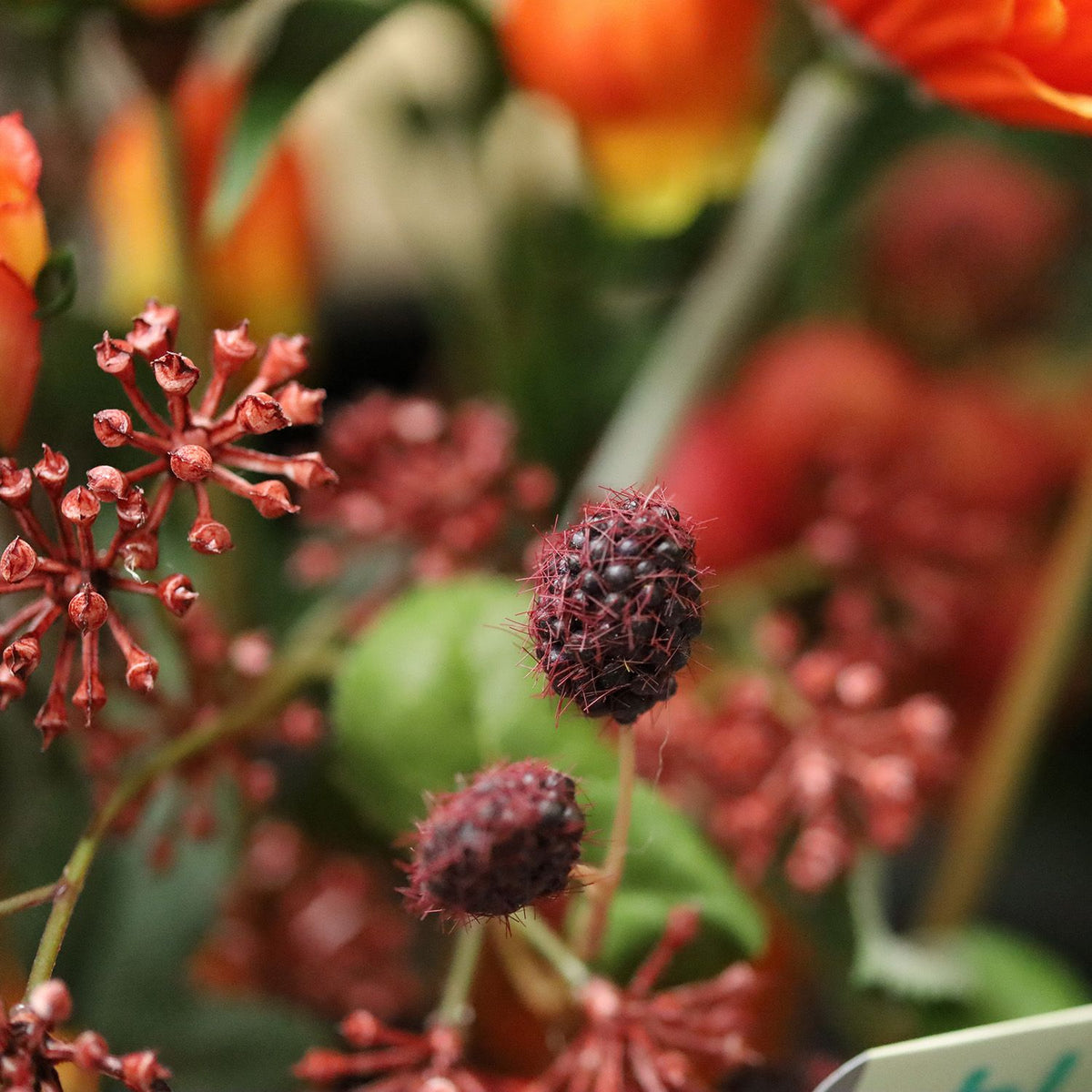 Kunst herfstboeket Nienke Perth 65cm inclusief vaas