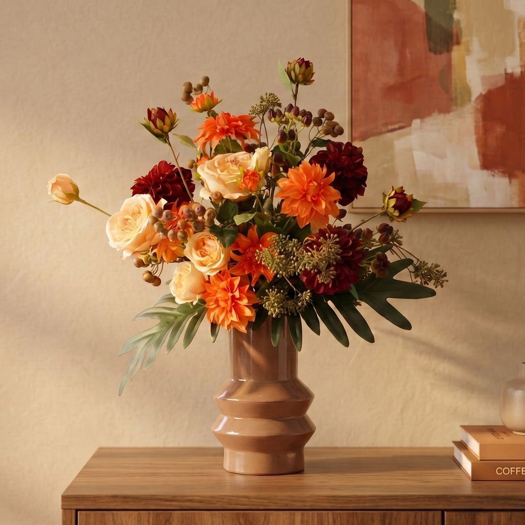 Kunst herfstboeket Tina Chicago 60cm