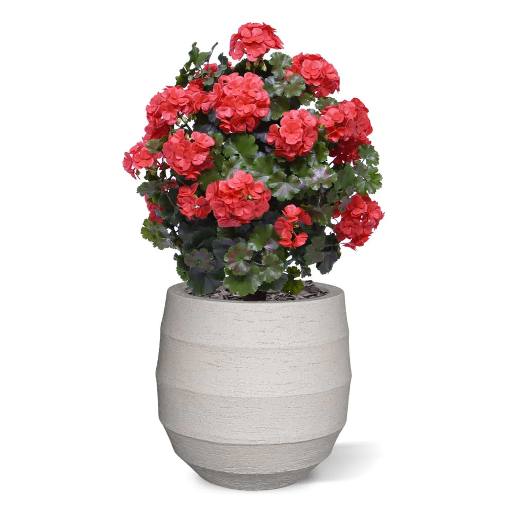 Geraniumbol kunstplant 70cm UV rood