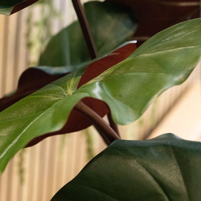 Philodendron XL kunstplant Deluxe 120cm Burgundy