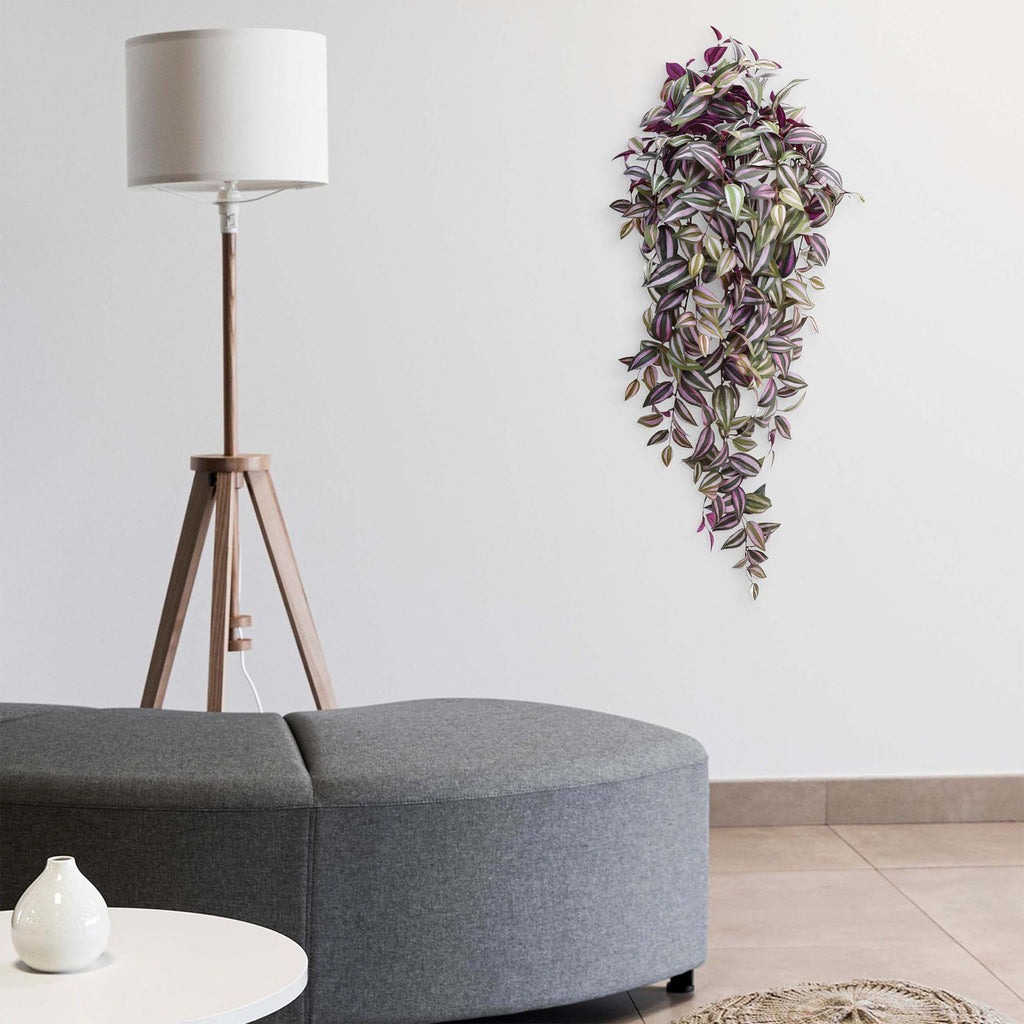 Tradescantia kunst hangplant 100cm - paars
