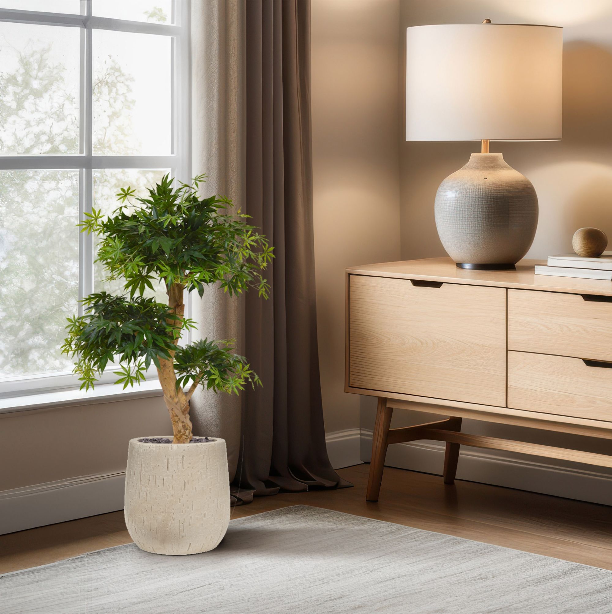 Acer Bonsai kunstboom 95cm - groen