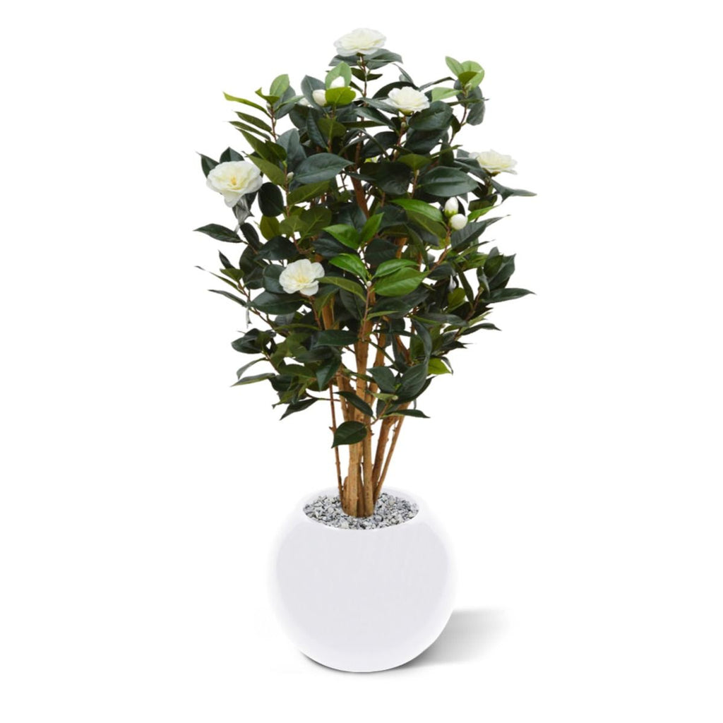 Camelia Japonica deluxe kunstplant 100cm - Creme / Roze