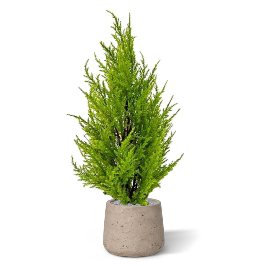 Conifeer kunstplant 45cm - geel/groen