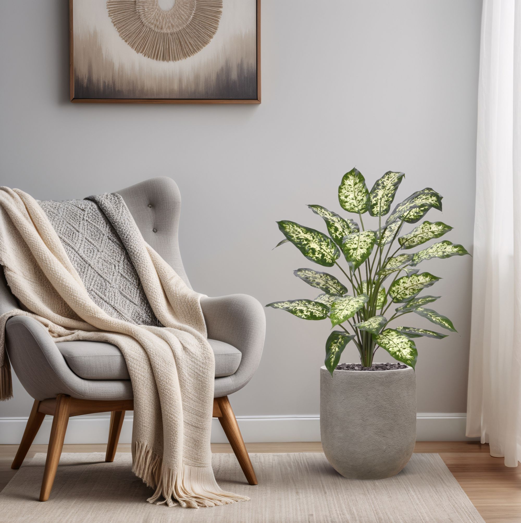 Dieffenbachia Kunstplant 75cm Deluxe
