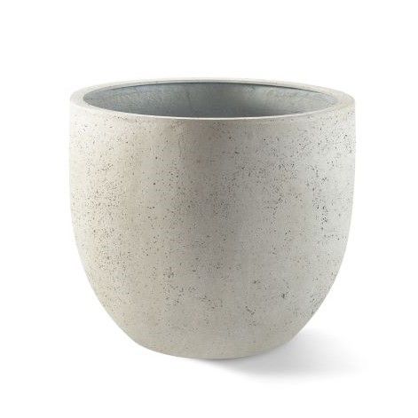 Grigio New Egg Pot Natural-Concrete / White-Concrete S 36x31