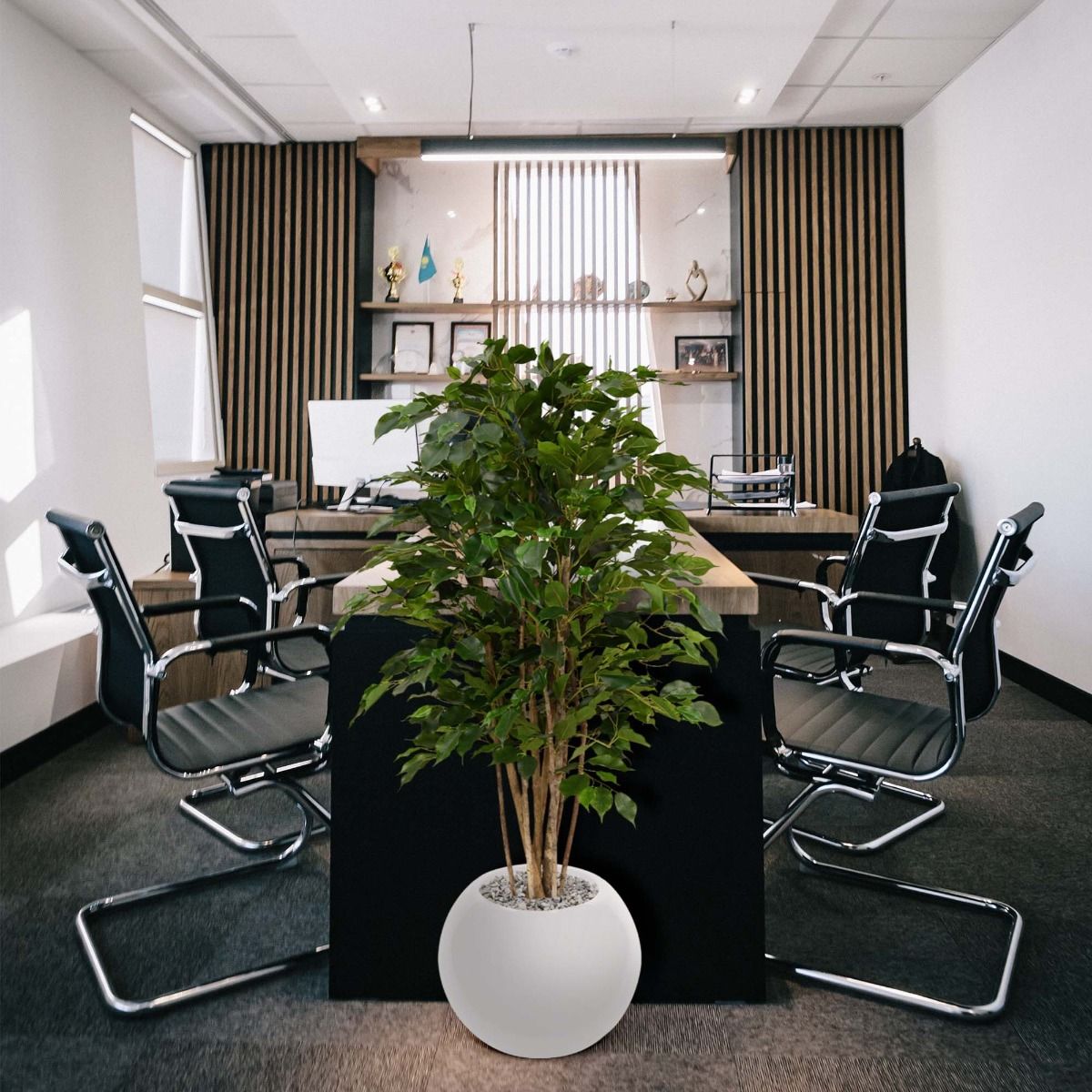 Ficus Exotica deluxe kunstplant 125cm - groen