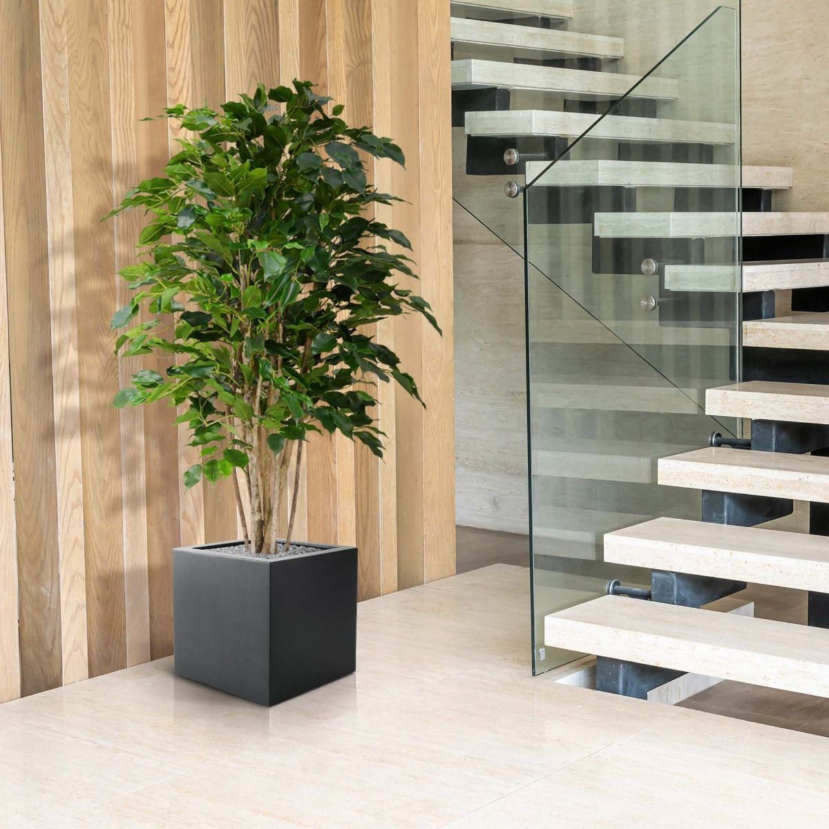 Ficus Exotica deluxe kunstplant 125cm - groen