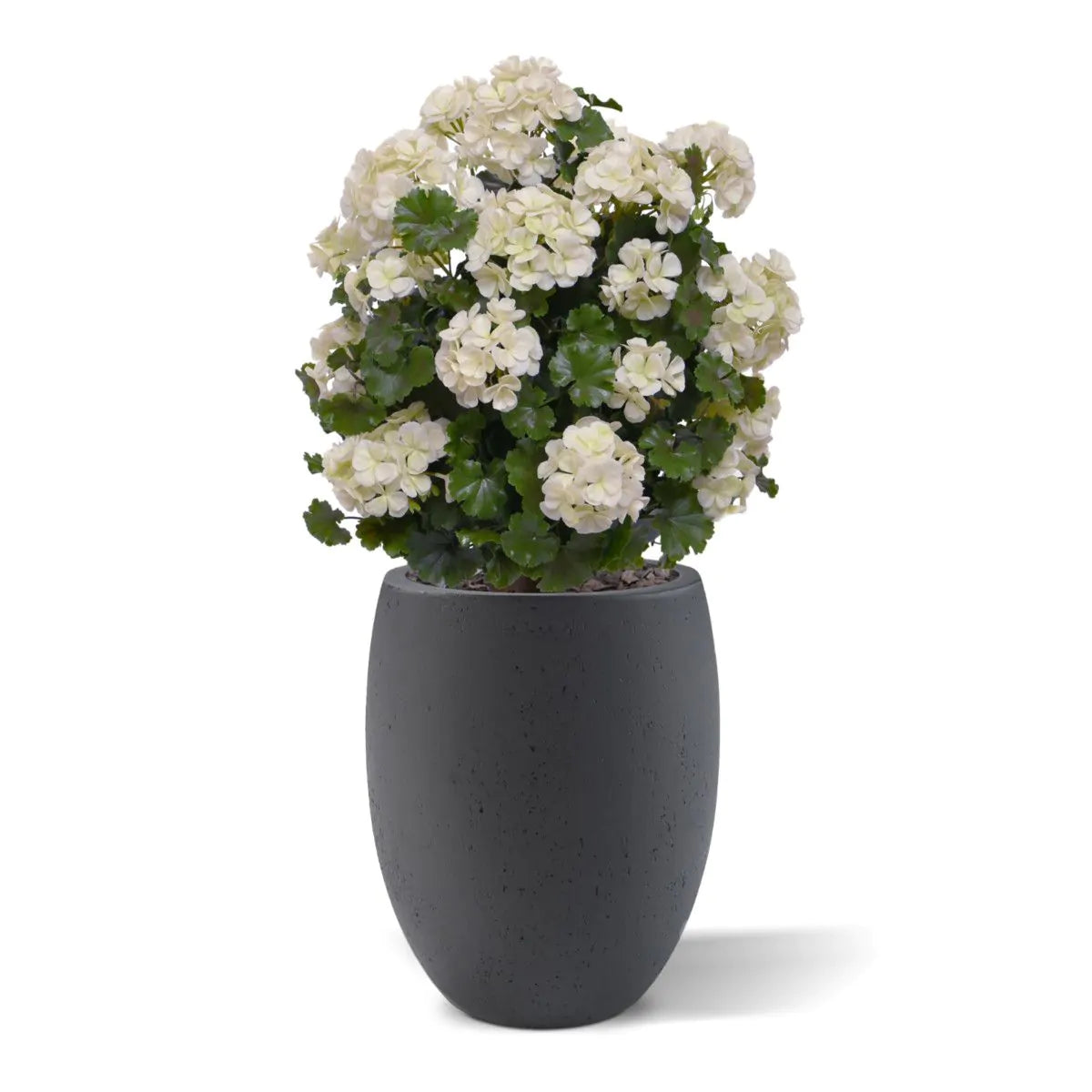 Geraniumbol kunstplant 70cm UV crèmewit
