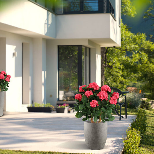 Outdoor artificial hydrangea pink 65cm UV bestendig