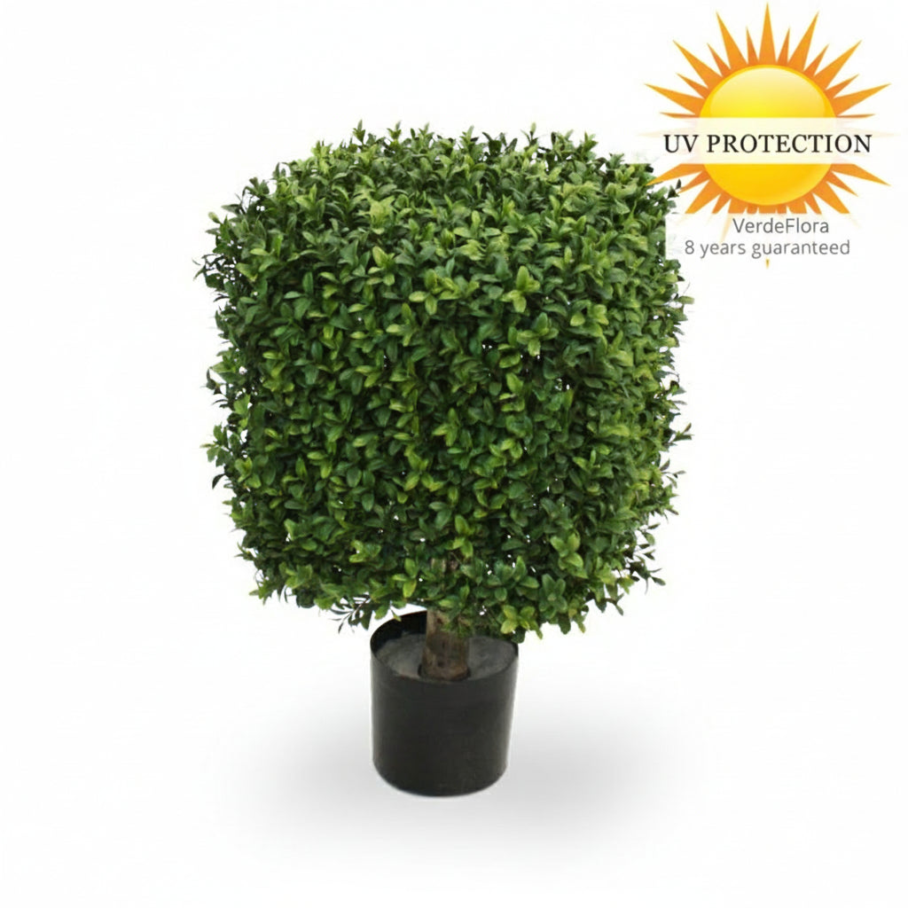 Outdoor Art Boxwood Cube 30 cm UV protection