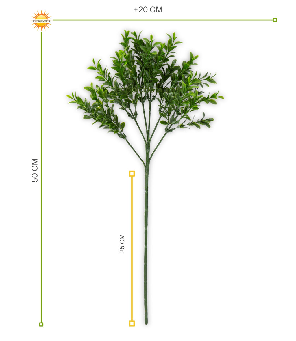 Buitendecoratie: buxustak van 50 cm, UV-beschermd.