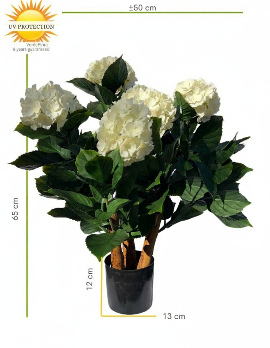 Out Art Hydrangea white 65 cm with UV Protection