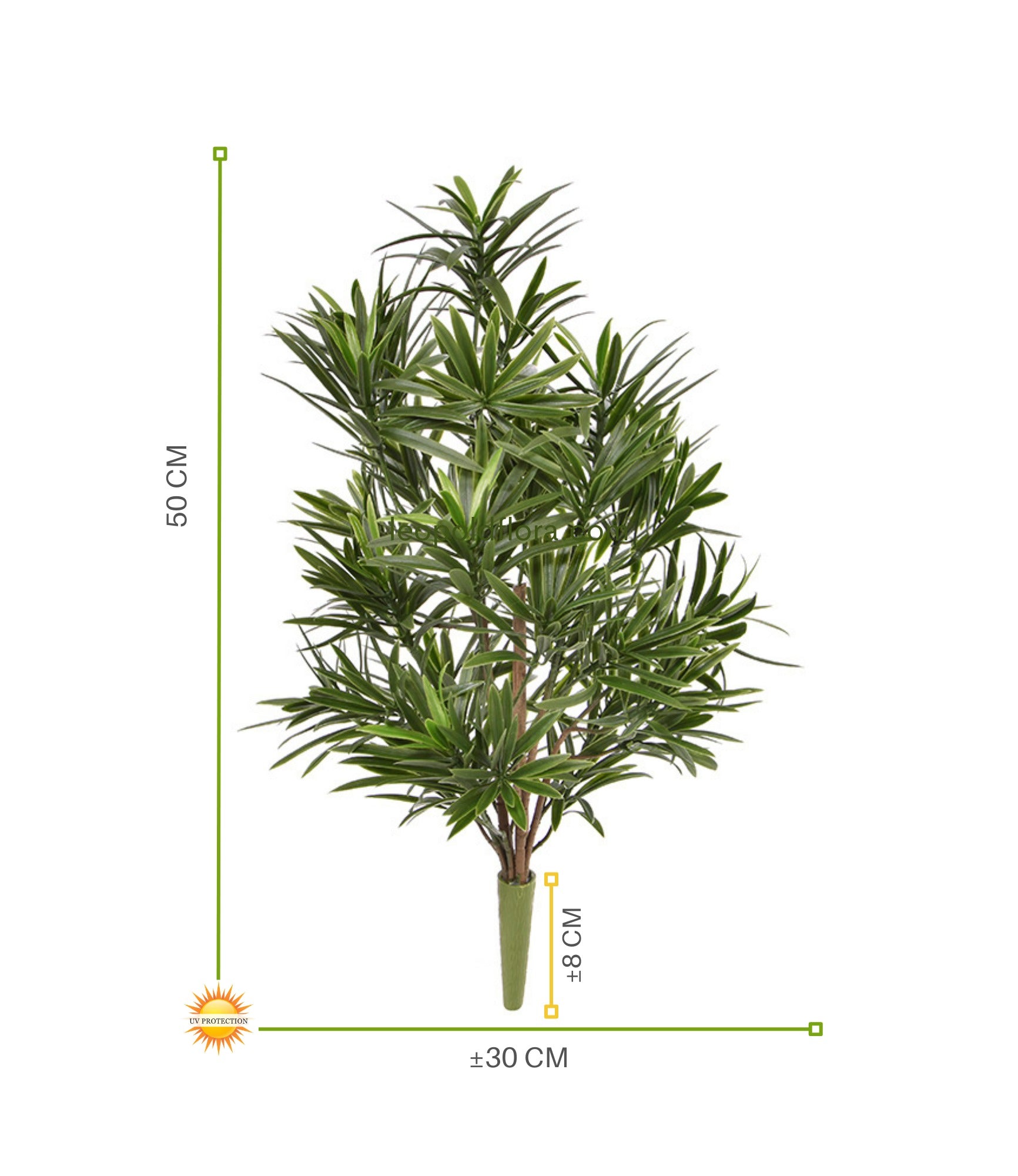 Outdoor artificial Podocarpus bouquet 50 cm UV