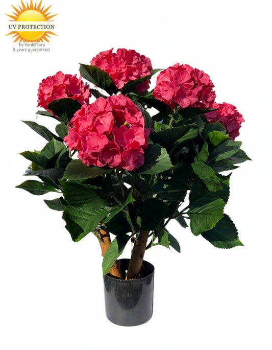Outdoor artificial hydrangea pink 65cm UV bestendig