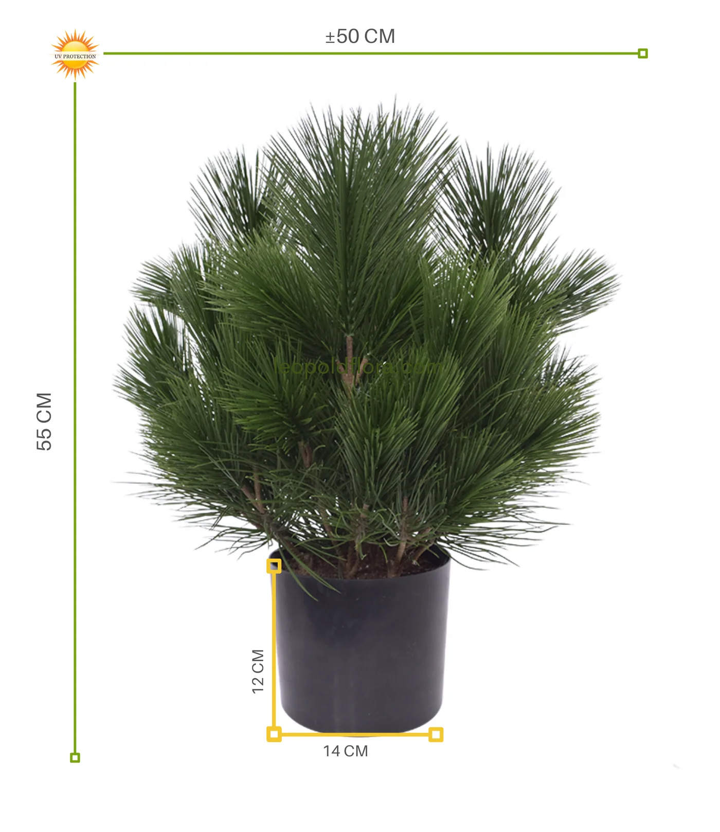 Kunststruik Pinus 45 cm UV