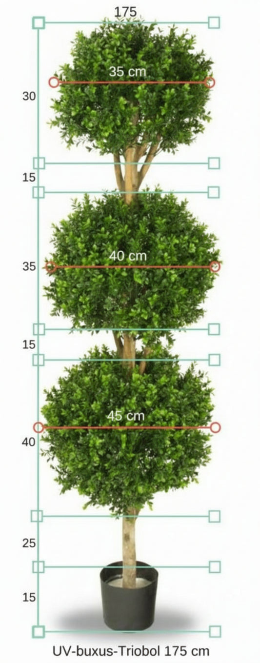 Kunstbuxus Triobol 175 cm voor buiten UV-bescherming
