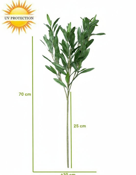 Deluxe artificial olive branch UV protected 70cm