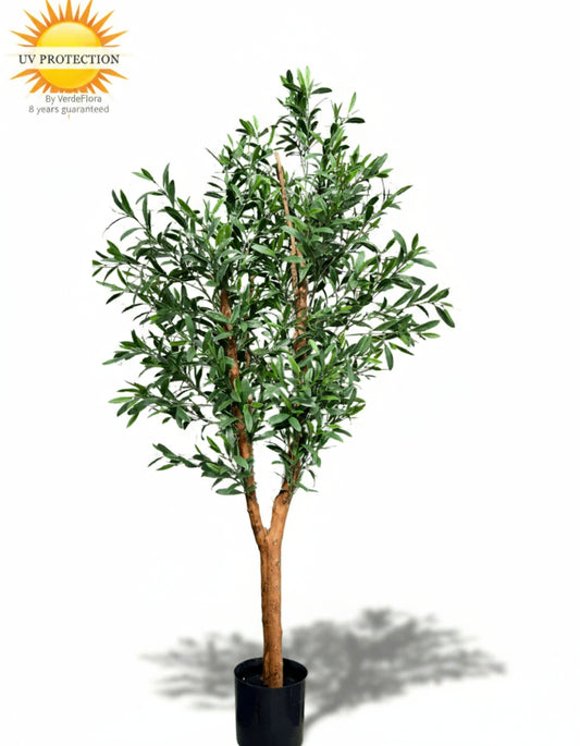 Olive imitation tree with 150cm with hardwood trunk