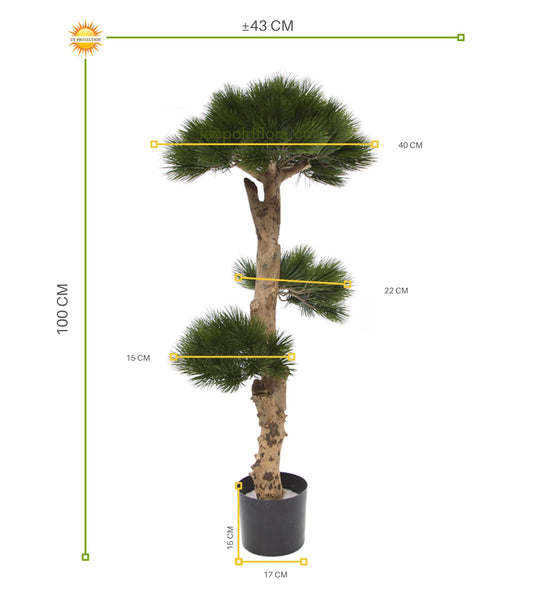 Outdoor artificial Pinus Bonsai tree 110 cm UV