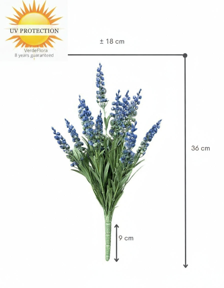 Kunstblauwe lavendelplant 30 cm UV-bestendig