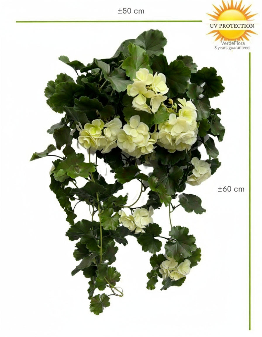 Buitengeranium 65 cm UV-werend wit