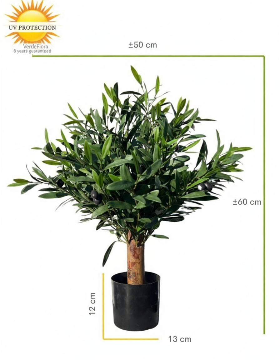 Kunstmatige olijfboom voor buiten, 60 cm, UV-bestendig.